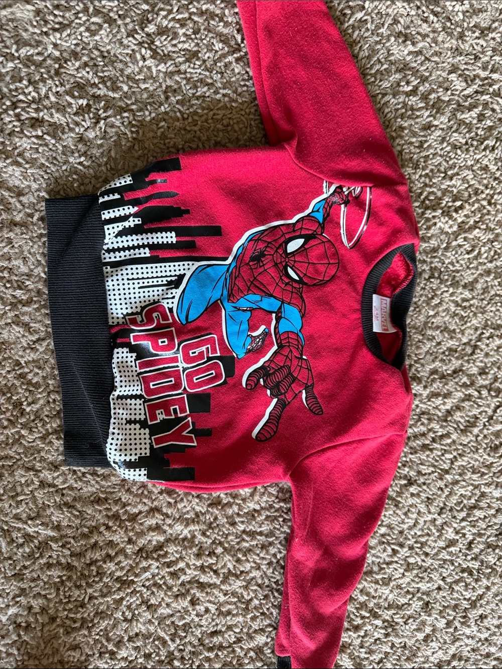 Marvel Red & Blue Spider-Man Kids Sweatshirt - Go Spidey Graphic